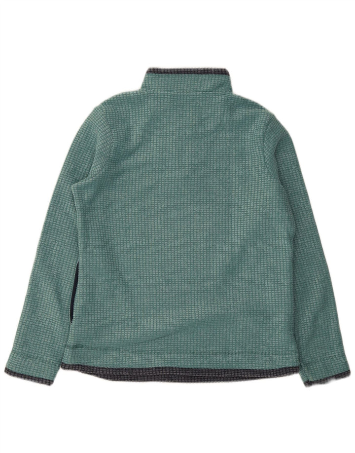 Weird Fish Dame Zip Neck Fleece Jumper UK 12 Medium Green Polyester