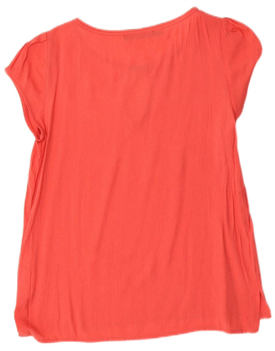 Zara Dame Bluse Top UK 12 Medium Rød Viscose