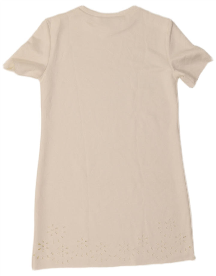 ZARA Shift Dress til kvinder UK 10 Small White Floral