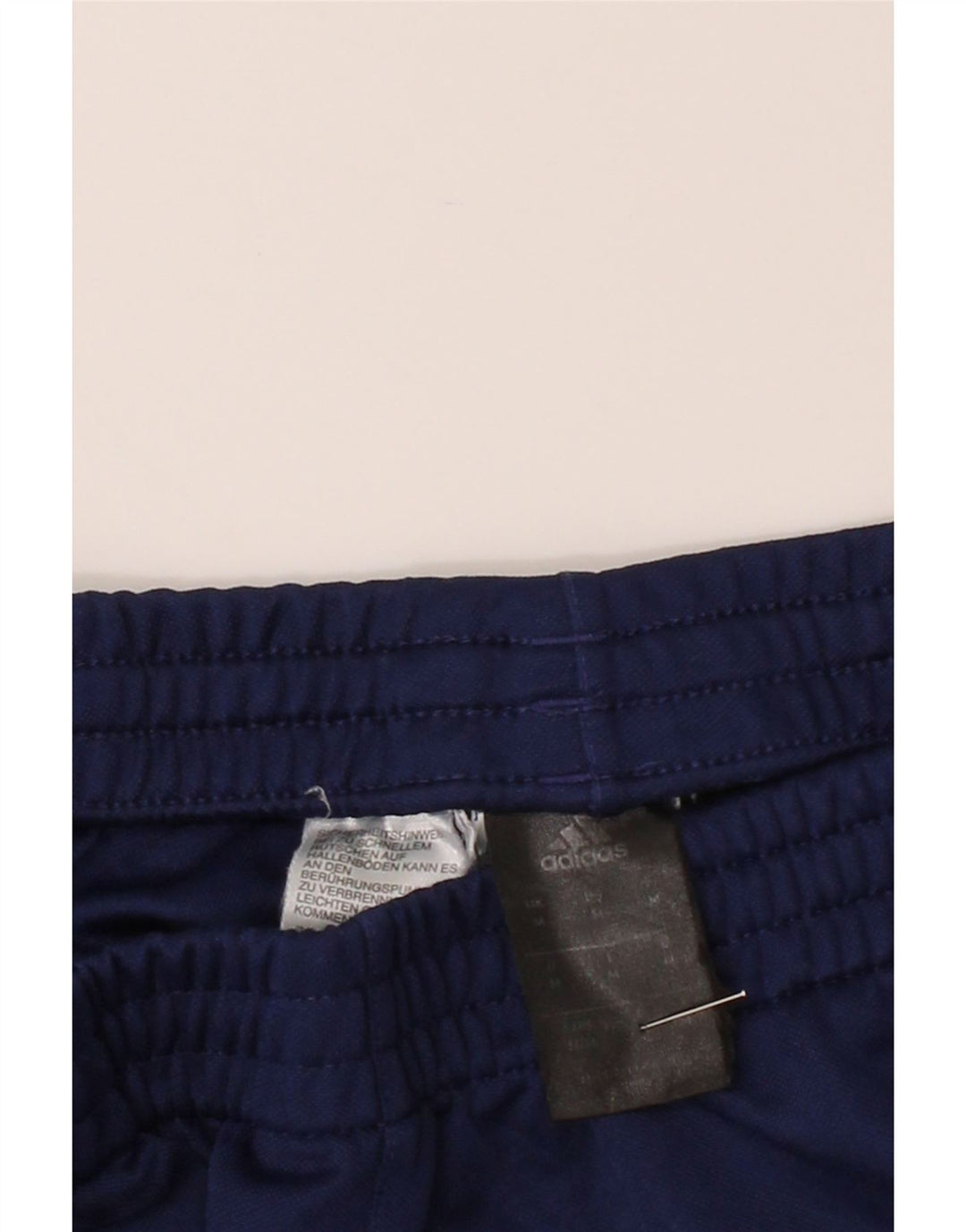 ADIDAS Mens Tracksuit Trousers Medium Navy Blue Striped Polyester Vintage Adidas and Second-Hand Adidas from Messina Hembry 