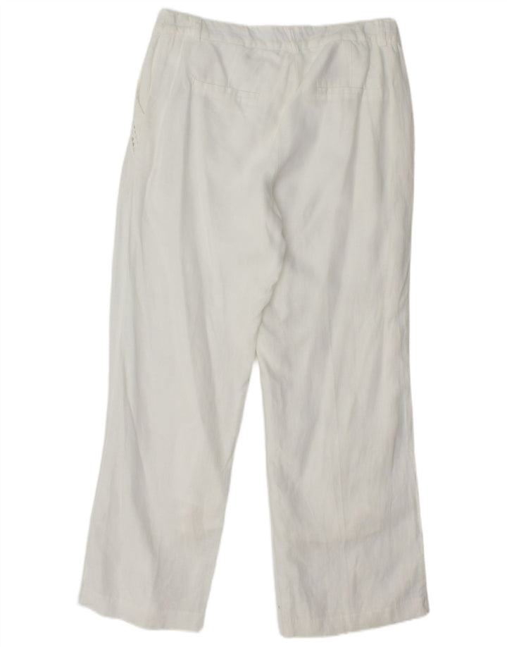MONSOON Lige Chinobukser til kvinder UK 10 Small W27 L28 White Linen