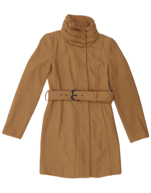 Zara Dame Overfrakke UK 10 Small Beige
