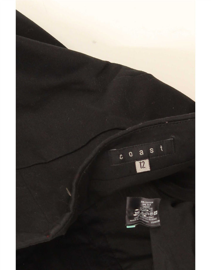 Coast Dame Stropløs Kjole UK 12 Medium Sort Bomuld