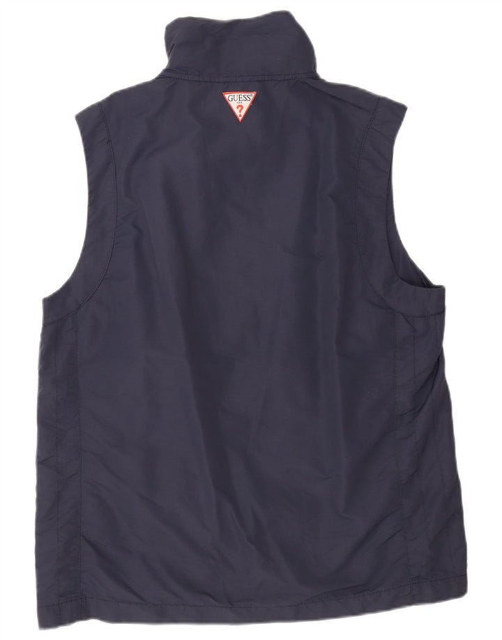Guess Herre grafisk ærmeløs træningsdragt topjakke XL marineblå polyester