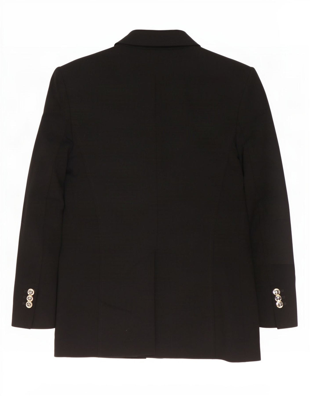 Zara Dame Dobbeltradet Blazer Jacket UK 10 Small Black Polyester