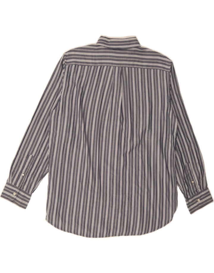 CHAPS Mens Shirt Large Blue Striped Cotton Vintage Chaps and Second-Hand Chaps from Messina Hembry 