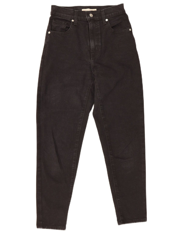 Levi's Dame Mom Jeans med høj talje W25 L27 sort bomuld