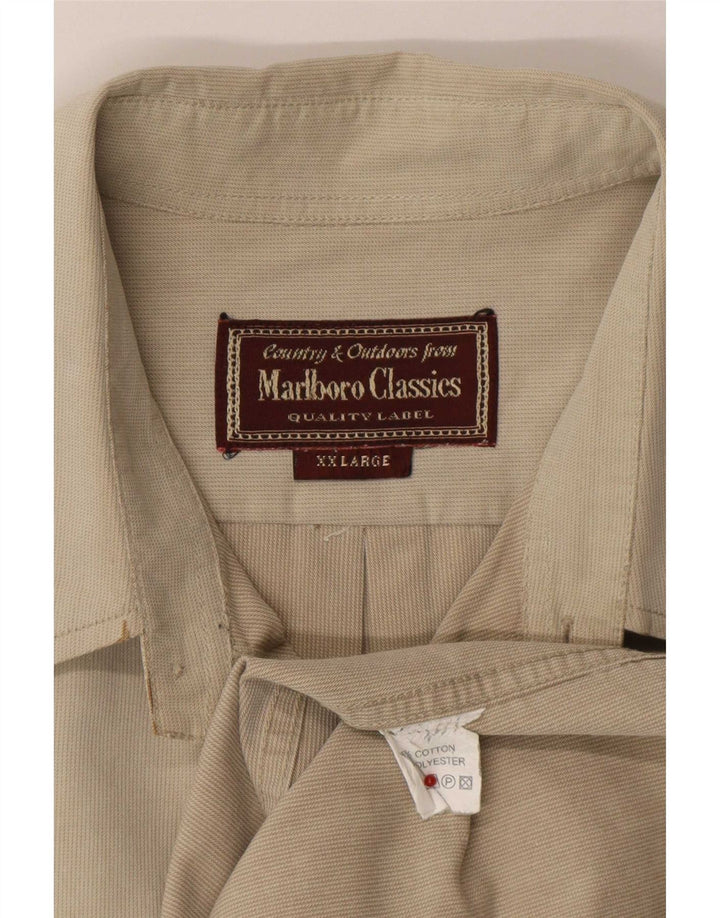 Marlboro Classics Herreskjorte 2XL Beige Bomuld