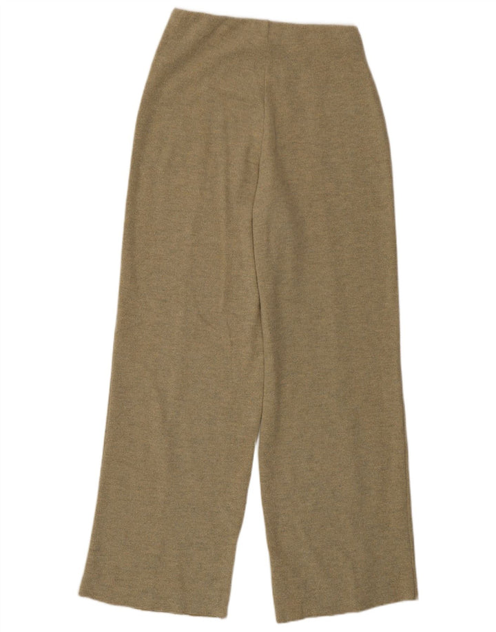 Zara Damestrik Bukser med brede ben Small W26 L30 Grøn Polyester