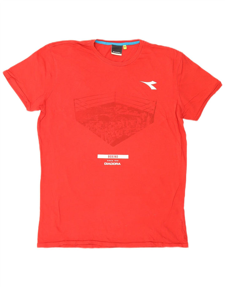 Diadora Herre Grafisk T-Shirt Top 2XL Rød