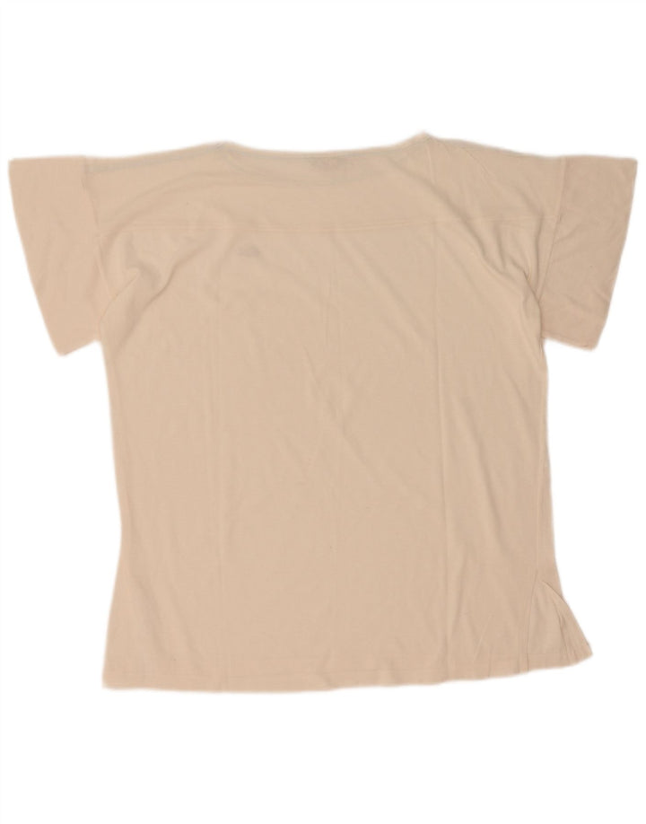 Lacoste Dame T-Shirt Top Str. 44 Stor Hvid Bomuld