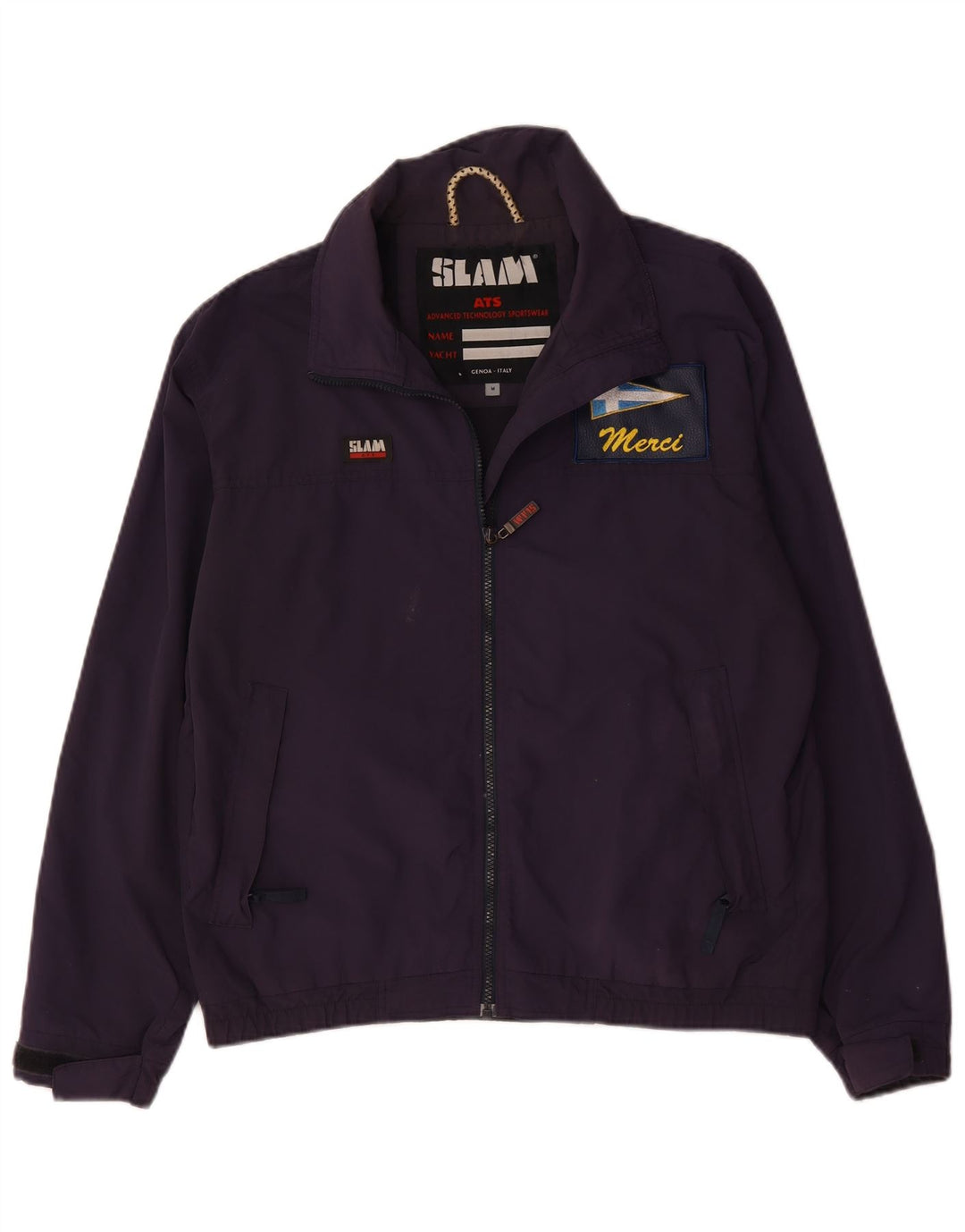 Slam Herre Bomber Jacket UK 38 Medium Lilla Nylon