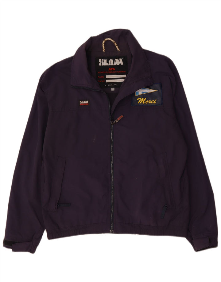 Slam Herre Bomber Jacket UK 38 Medium Lilla Nylon