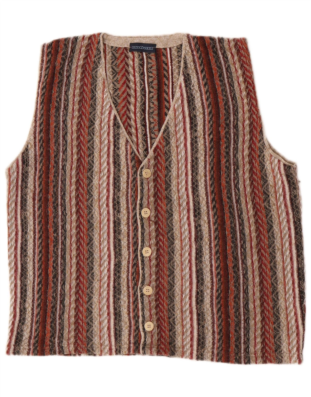 Vintage herrevest Stor flerfarvet stribet