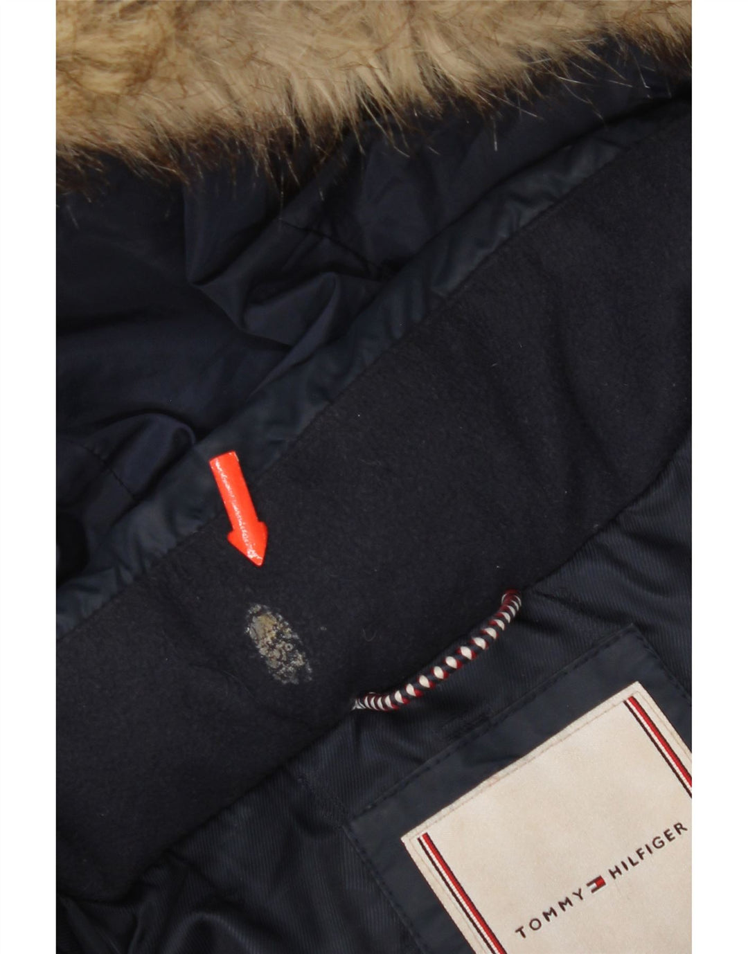 Tommy Hilfiger Pige Polstret Hættejakke 15-16 År Blå Polyester
