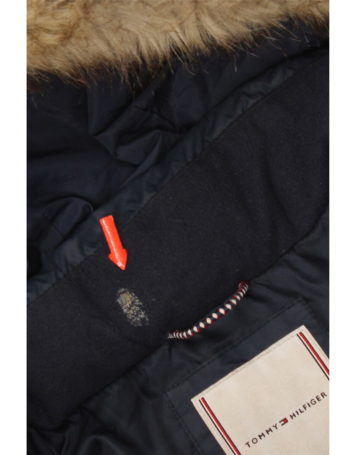 Tommy Hilfiger Pige Polstret Hættejakke 15-16 År Blå Polyester