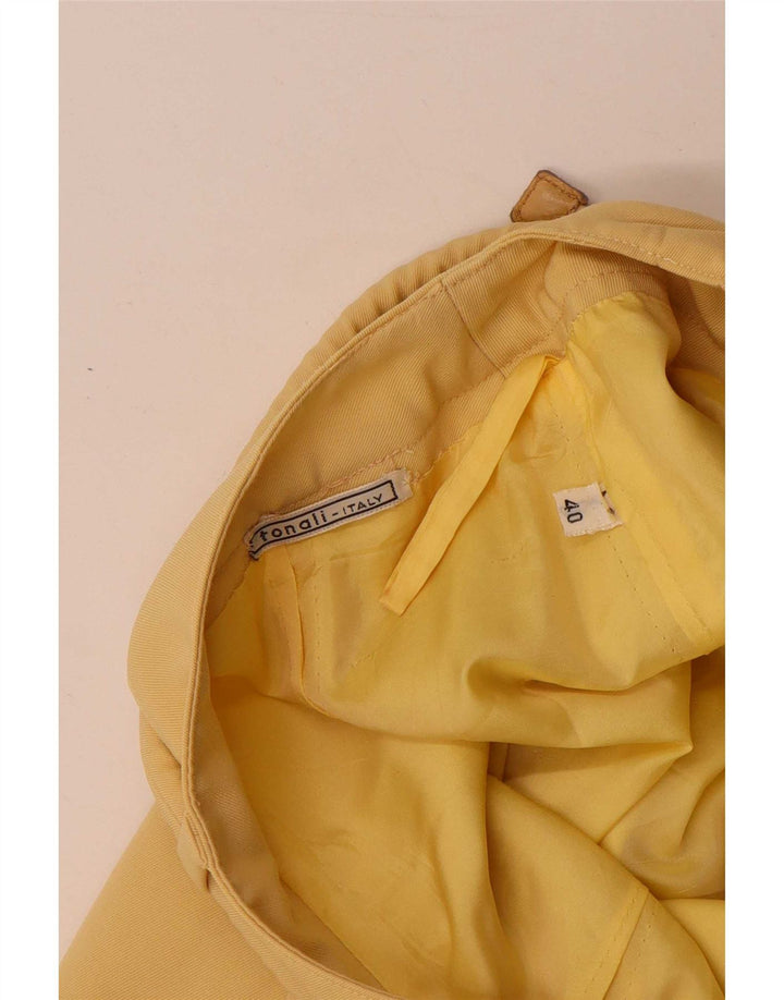 Vintage Dame A-Line Nederdel IT 40 Small W27 Gul