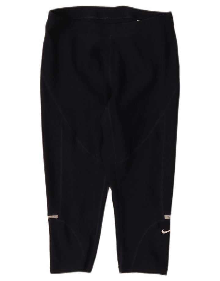 Nike Dame Capri Leggings US 0/2 XS Navy Blue Polyester