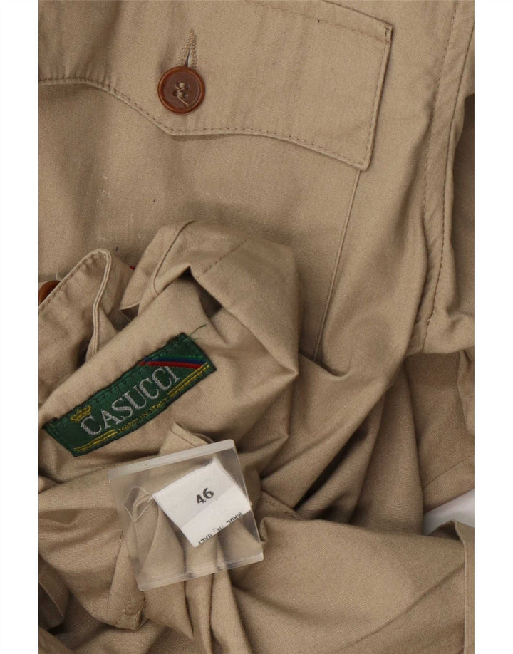 Casucci Herre Militærjakke IT 46 Lille Beige Bomuld