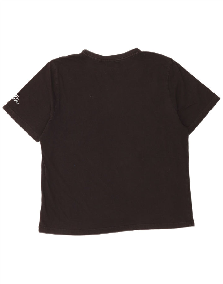 Kappa Herre Grafisk T-Shirt Top Stor Sort