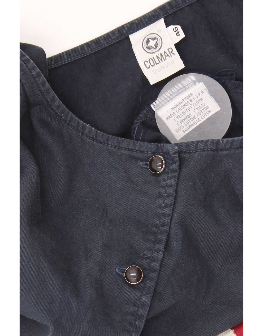 Colmar Dame Ærmeløs Skede Kjole IT 46 Large Navy Blue Colourblock
