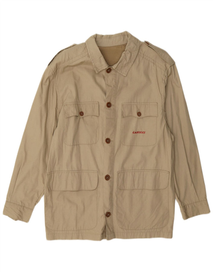 Casucci Herre Militærjakke IT 46 Lille Beige Bomuld