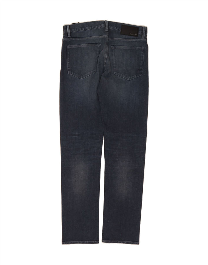 CALVIN KLEIN Mens Stretch Slim Jeans W30 L32 Navy Blue Cotton Vintage Calvin Klein and Second-Hand Calvin Klein from Messina Hembry 