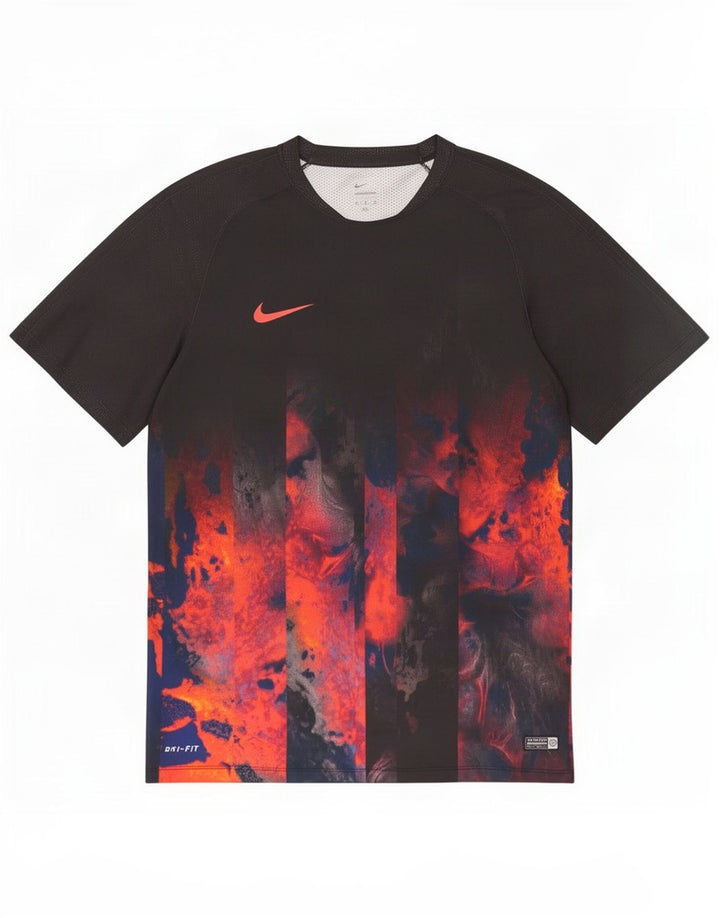 Nike Herre Dri Fit Grafisk T-Shirt Top XL Sort Polyester