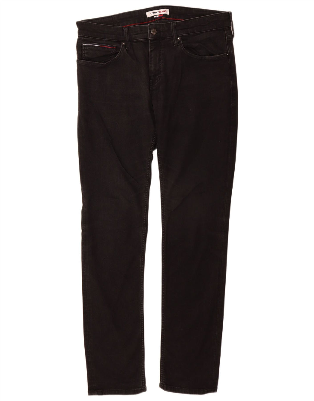 Tommy Hilfiger Herre Slim Jeans W36 L34 Sort Bomuld