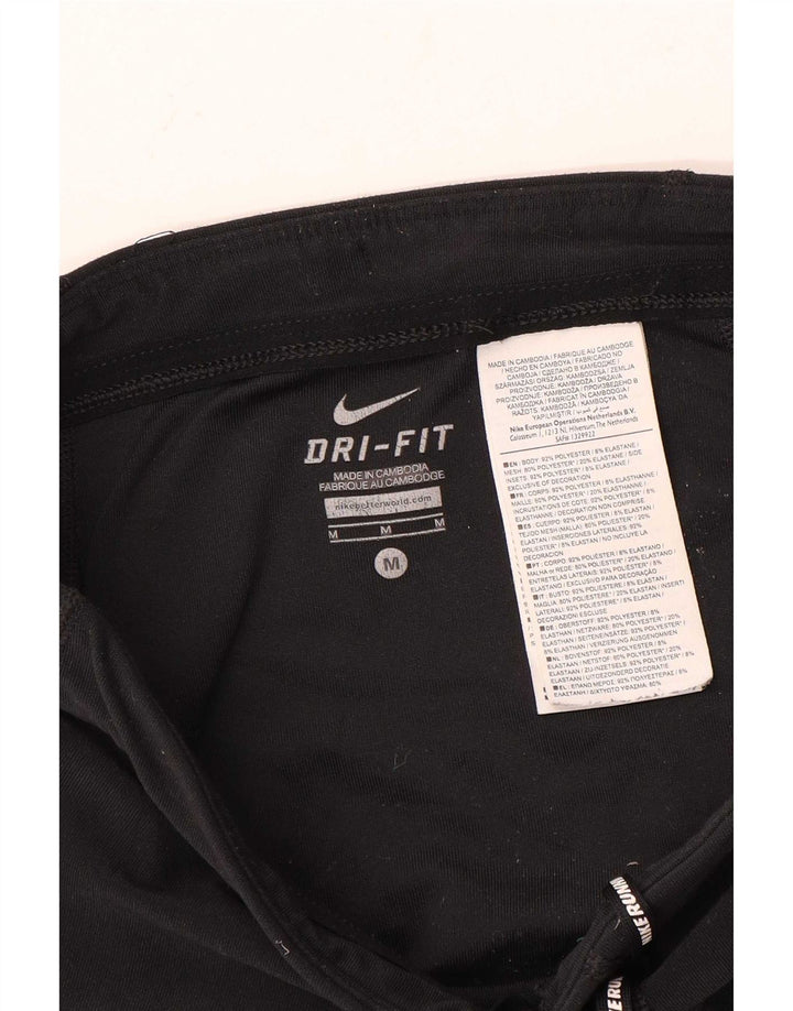 Nike Dame Dri Fit Leggings UK 14 Medium Sort Polyester