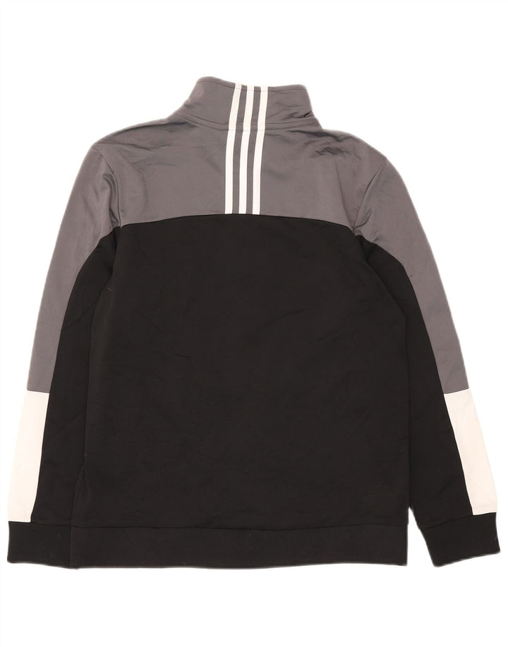 Adidas Drenge Træningsdragt Topjakke 12-13 År Stor Sort Colourblock