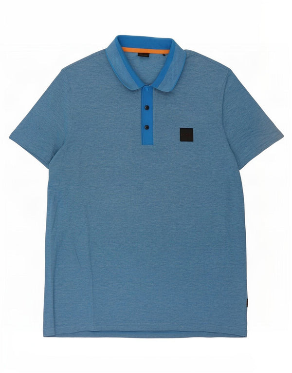 Hugo Boss herre poloshirt 2XL blå bomuld
