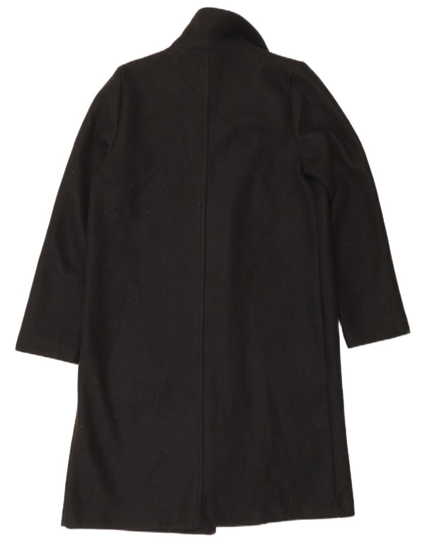 Zara Womens Open Overcoat UK 14 Medium Black Polyester