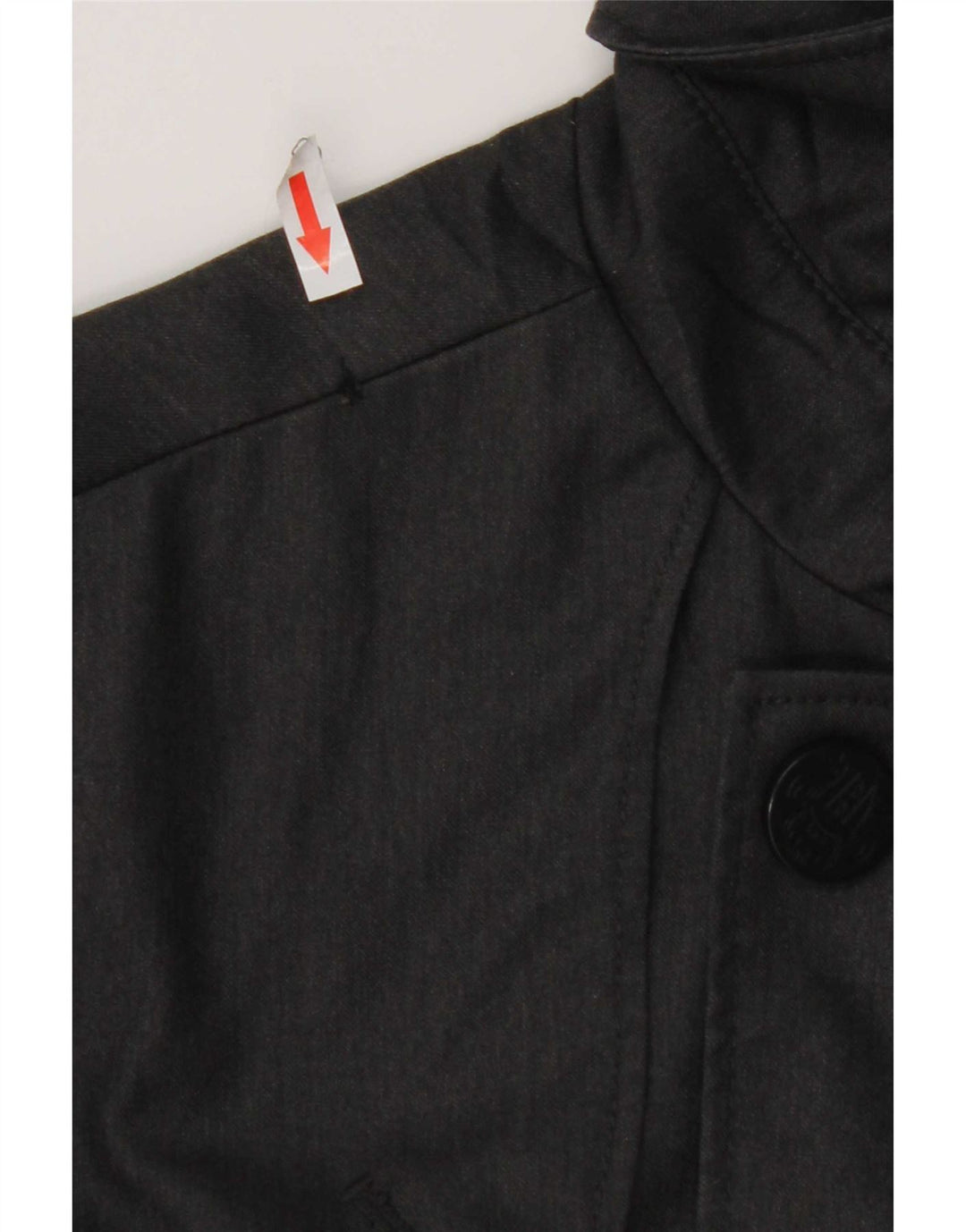Zara Herre Dobbeltradet Bomber Jacket UK 38 Medium Grey Polyester