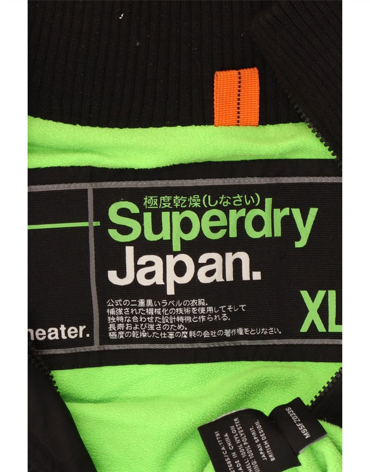 Superdry Windbreaker Jacket til mænd UK 42 XL sort nylon