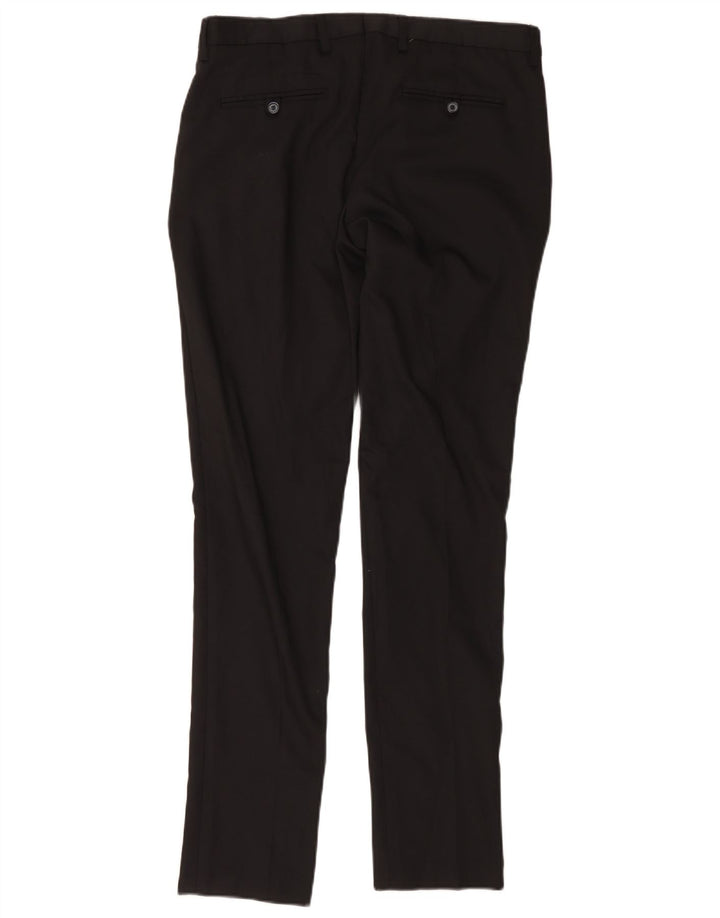 Zara Herre Slim Chino Bukser EU 42 Large W32 L33 Sort Polyester