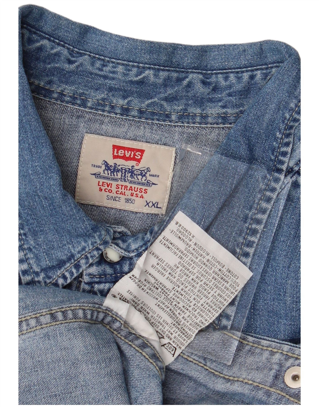 Levi's Denimskjorte til mænd 2XL blå bomuld
