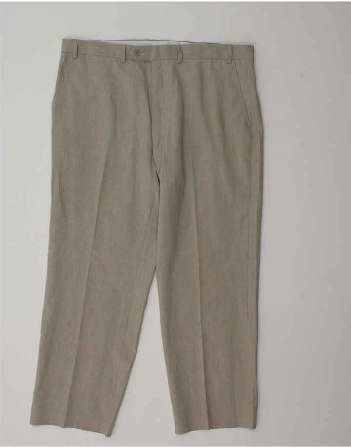Marks & Spencer Herre Regular Casual Bukser W38 L31 Grå Polyester