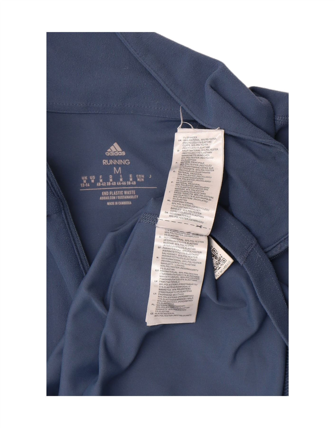 ADIDAS Womens Aeroready Pullover Tracksuit Top UK 12/14 Medium Blue Vintage Adidas and Second-Hand Adidas from Messina Hembry 