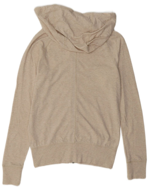Nike Dame Oversized hættetrøje Sweater med lynlås UK 6 XS Beige Bomuld