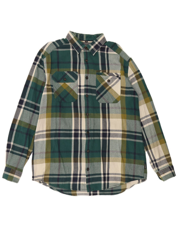 Jim Spencer herreskjorte str. 43/44 XL Grøn plaid bomuld