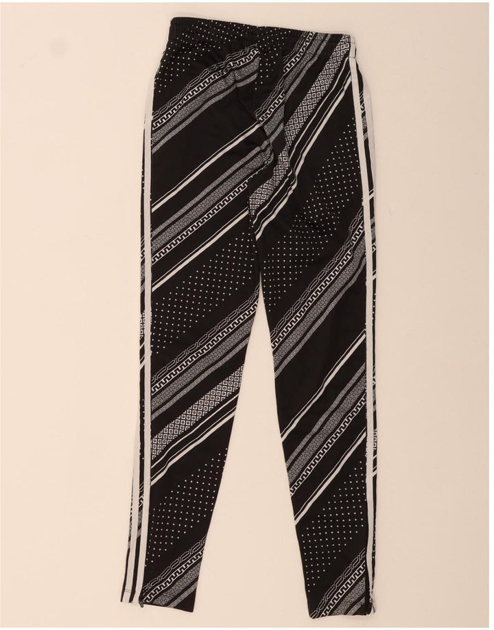 ADIDAS Womens Tracksuit Trousers UK 6 XS Black Striped Polyester Vintage Adidas and Second-Hand Adidas from Messina Hembry 