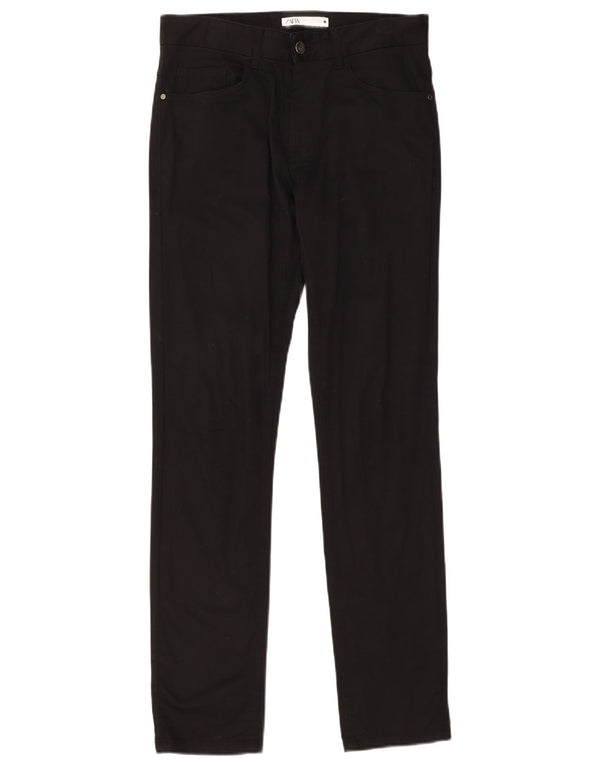 Zara Herre Slim Casual Bukser EU 36 XS W29 L30 Sort Bomuld