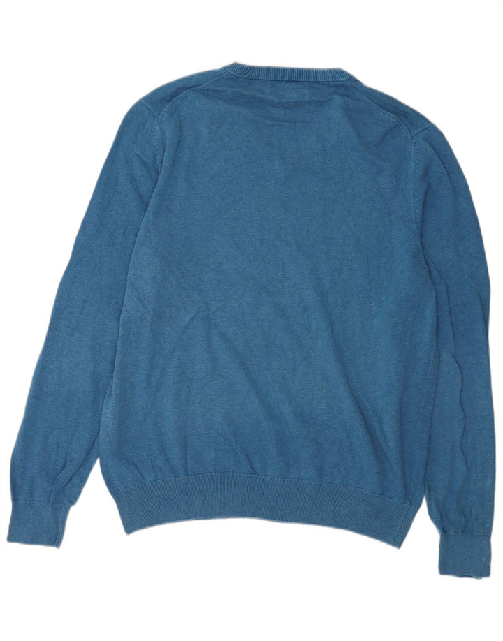 Marks & Spencer Herre V-hals sweater XL Blå Bomuld
