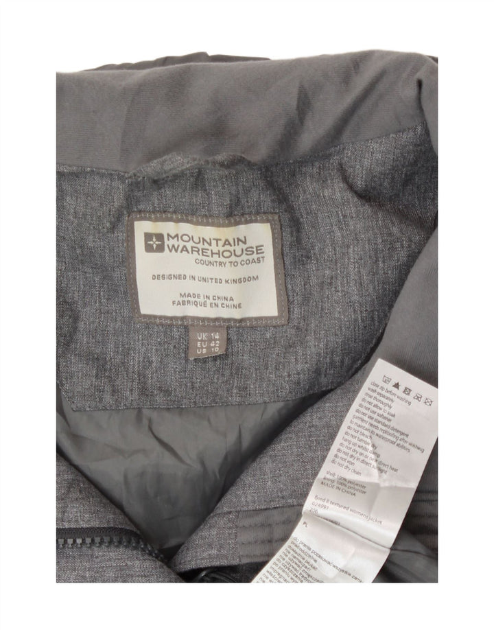 Mountain Warehouse Dame Windbreaker Jacket UK 14 Large Grey Flecked