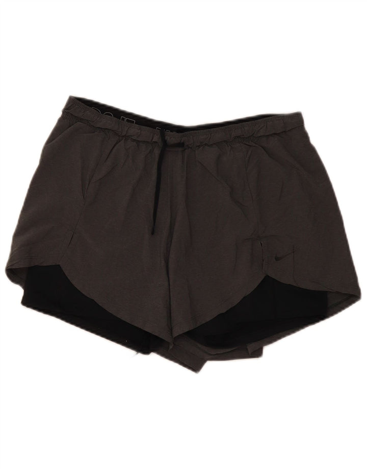 Nike sportsshorts til kvinder UK 14 Stor grå farveblok