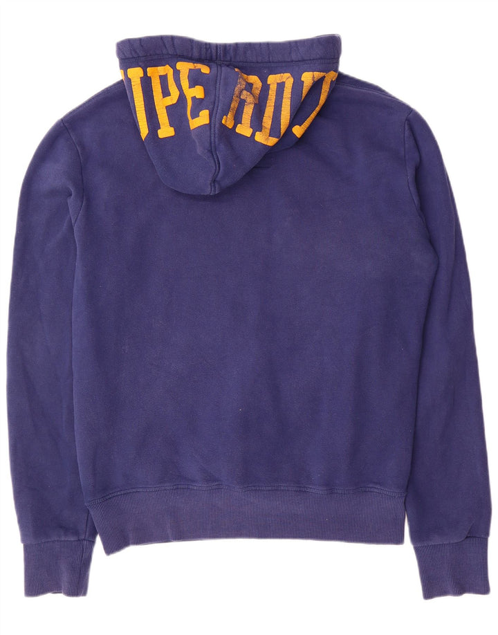 SUPERDRY Grafisk hættetrøje til mænd, stor blå bomuld