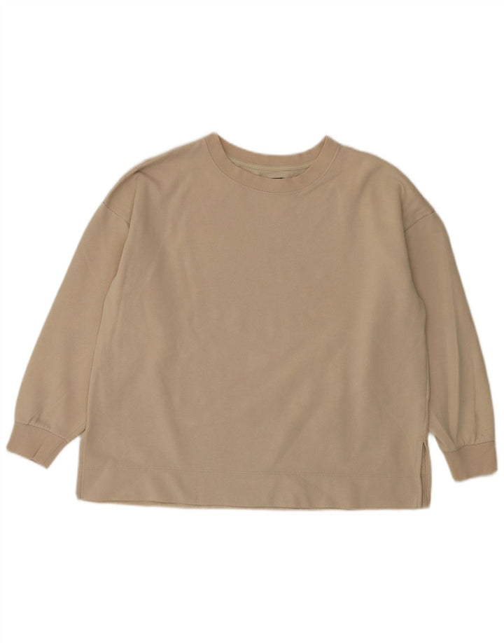 Gap Womens Oversized Sweatshirt Jumper UK 10 Small Beige Bomuld