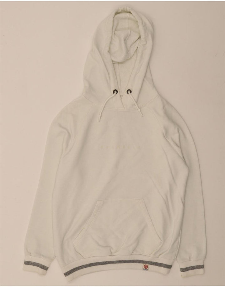 FRANKLIN & MARSHALL Mens Hoodie Jumper Small White Cotton Vintage Franklin & Marshall and Second-Hand Franklin & Marshall from Messina Hembry 
