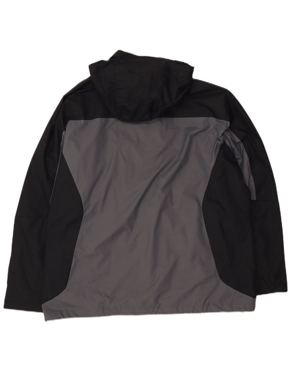 Columbia Herre Hooded Windbreaker Jacket UK 42 XL Grå Colourblock Nylon